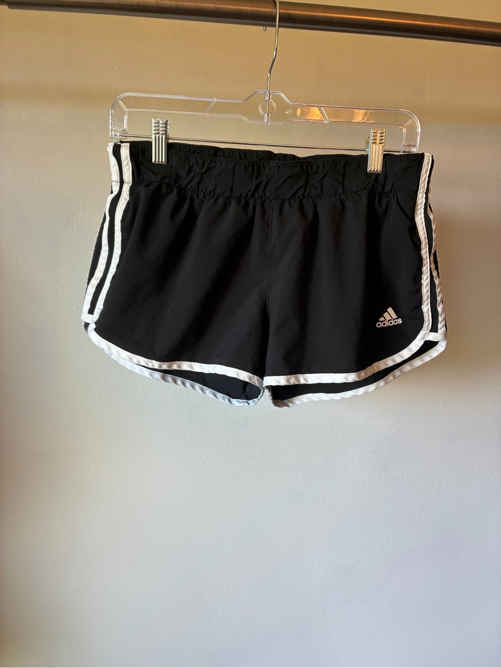 Adidas Women’s Black 3-Stripe Running Shorts Size Small